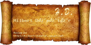 Hilbert Dömötör névjegykártya